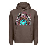 Coffee race rainbow Premium Hoodie - AdoDesignShop