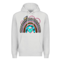 Dove Grey race rainbow Premium Hoodie - AdoDesignShop