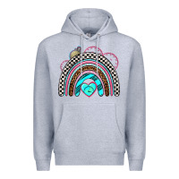 Heather Grey race rainbow Premium Hoodie - AdoDesignShop