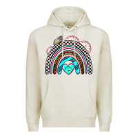 Oatmeal Heather race rainbow Premium Hoodie - AdoDesignShop