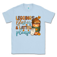 Dusty Blue leggins leaves and lattes Classic Tee - Zillion Design Studio