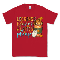 Red leggins leaves and lattes Classic Tee - Zillion Design Studio