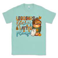 Seafoam leggins leaves and lattes Classic Tee - Zillion Design Studio