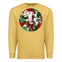 Antique Gold Christmas cow gemstone Premium Sweatshirt - Artiststas