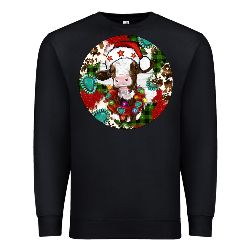 Christmas Cow Gemstone Premium Sweatshirt by Artiststas | Teevron