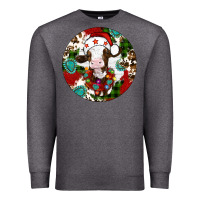 Charcoal Heather Christmas cow gemstone Premium Sweatshirt - Artiststas