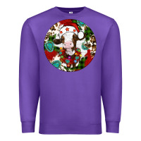 Purple Christmas cow gemstone Premium Sweatshirt - Artiststas