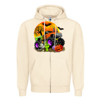 Sandshell halloween monster truck Zipper Hoodie - Zillion Design Studio