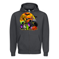 Smoke halloween monster truck Zipper Hoodie - Zillion Design Studio