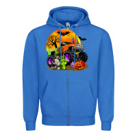 True Royal halloween monster truck Zipper Hoodie - Zillion Design Studio