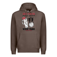 Coffee hot mess always stressed volleyball mama Premium Hoodie - MaliasSmallBusiness