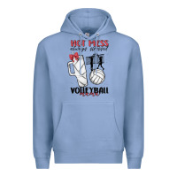 Colony Blue hot mess always stressed volleyball mama Premium Hoodie - MaliasSmallBusiness
