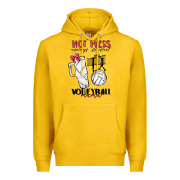 Lemon hot mess always stressed volleyball mama Premium Hoodie - MaliasSmallBusiness
