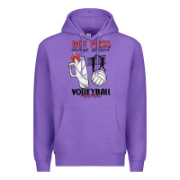 Purple hot mess always stressed volleyball mama Premium Hoodie - MaliasSmallBusiness