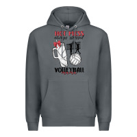 Rock hot mess always stressed volleyball mama Premium Hoodie - MaliasSmallBusiness