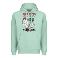 Seafoam hot mess always stressed volleyball mama Premium Hoodie - MaliasSmallBusiness