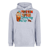 Heather Grey pumpkin spice living my best life Heavyweight Hoodie - AdoDesignShop