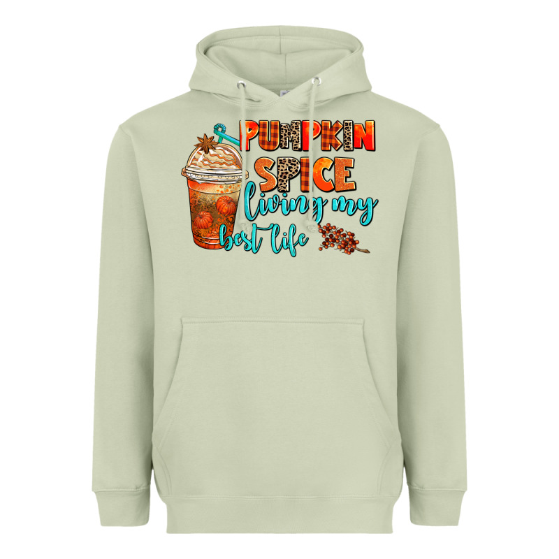 Pumpkin Spice Living My Best Life Heavyweight Hoodie by AdoDesignShop | Teevron
