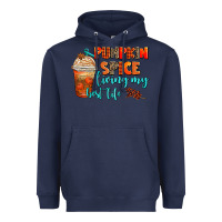 Navy pumpkin spice living my best life Heavyweight Hoodie - AdoDesignShop