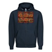 Navy Christmas vibes Zipper Hoodie - RanaPortraitStore