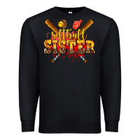 Black softball sister Premium Sweatshirt - AdoDesignShop