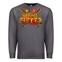 Charcoal Heather softball sister Premium Sweatshirt - AdoDesignShop