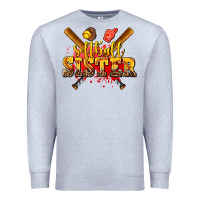 Heather Grey softball sister Premium Sweatshirt - AdoDesignShop