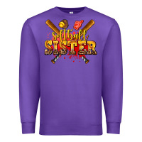 Purple softball sister Premium Sweatshirt - AdoDesignShop