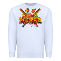White softball sister Premium Sweatshirt - AdoDesignShop