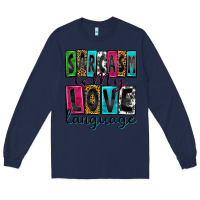 Navy sarcasm is my love language Long Sleeve Tee - Zillion Design Studio