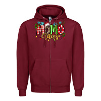 Burgundy Momo Claus Zipper Hoodie - texasbilliewilder