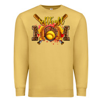 Antique Gold softball mom Premium Sweatshirt - AdoDesignShop