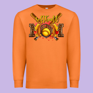 Softball Mom Premium Sweatshirt Designed By Adodesignshop