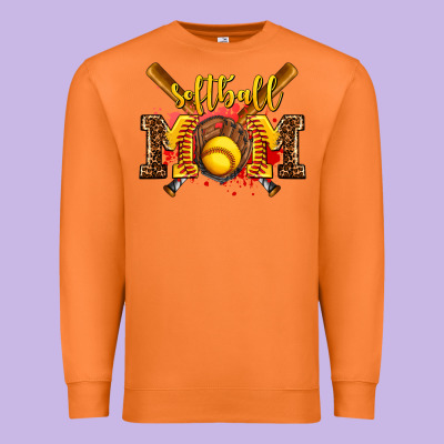 Softball Mom Premium Sweatshirt Designed By Adodesignshop