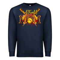Navy softball mom Premium Sweatshirt - AdoDesignShop