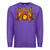 Purple softball mom Premium Sweatshirt - AdoDesignShop