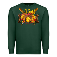 Sports Green softball mom Premium Sweatshirt - AdoDesignShop