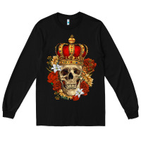Black Skull King Long Sleeve Tee - RanaPortraitStore