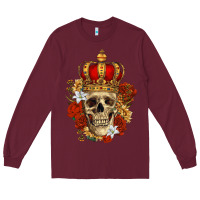 Burgundy Skull King Long Sleeve Tee - RanaPortraitStore