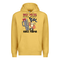 Antique Gold hot mess always stressed race mama Premium Hoodie - MaliasSmallBusiness