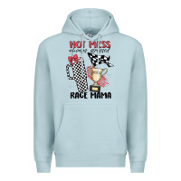Blue Mist hot mess always stressed race mama Premium Hoodie - MaliasSmallBusiness