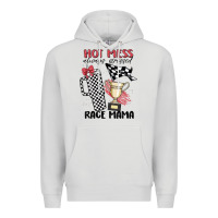 Dove Grey hot mess always stressed race mama Premium Hoodie - MaliasSmallBusiness