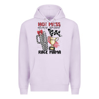 Lilac hot mess always stressed race mama Premium Hoodie - MaliasSmallBusiness