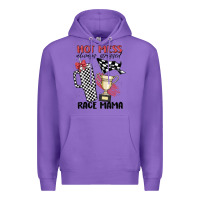 Purple hot mess always stressed race mama Premium Hoodie - MaliasSmallBusiness