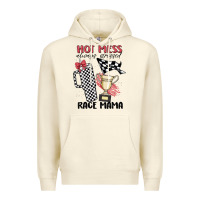 Sandshell hot mess always stressed race mama Premium Hoodie - MaliasSmallBusiness