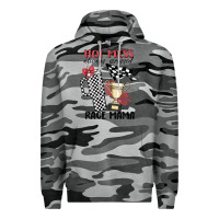 Slate Camo hot mess always stressed race mama Premium Hoodie - MaliasSmallBusiness