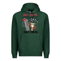 Sports Green hot mess always stressed race mama Premium Hoodie - MaliasSmallBusiness