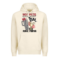 Tofu hot mess always stressed race mama Premium Hoodie - MaliasSmallBusiness