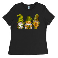 Black sunflower gnomies Ladies Tee - BarkalooDesign