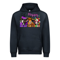 Navy happy hallothanksmas cows  nancy Urban Hoodie - NancyCooperArtShop